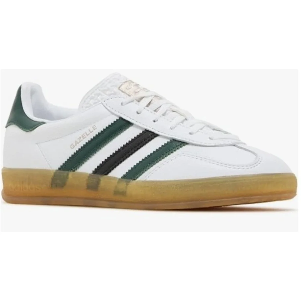 adidas Gazelle Indoor Cloud White Collegiate Green IE2957 Womens 11  Mens 10